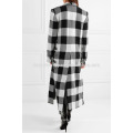 Checked wWool-gabardine Coat Manufacture Wholesale Fashion Women Apparel (TA3001C)